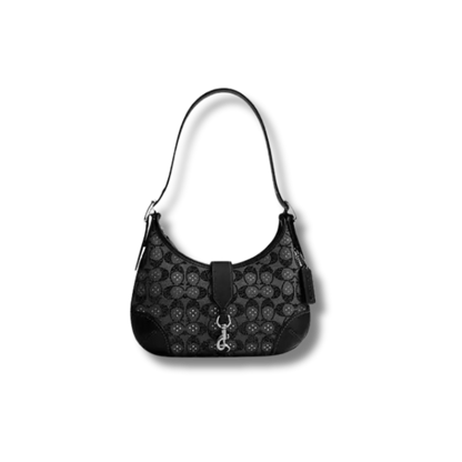 Hamptons Hobo Bag In Crystal Signature Jacquard