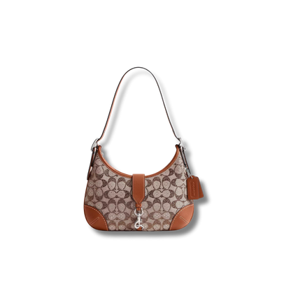 Hamptons Hobo Bag In Crystal Signature Jacquard