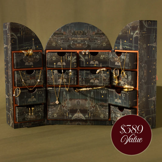 Starry Night Advent Calendar in 18K Gold