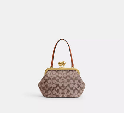 Kisslock Frame Bag 16 In Crystal Signature Jacquard