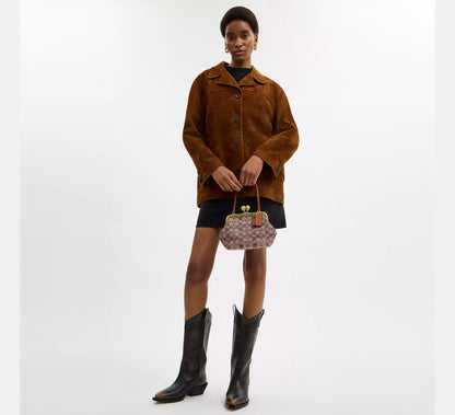 Kisslock Frame Bag 16 In Crystal Signature Jacquard