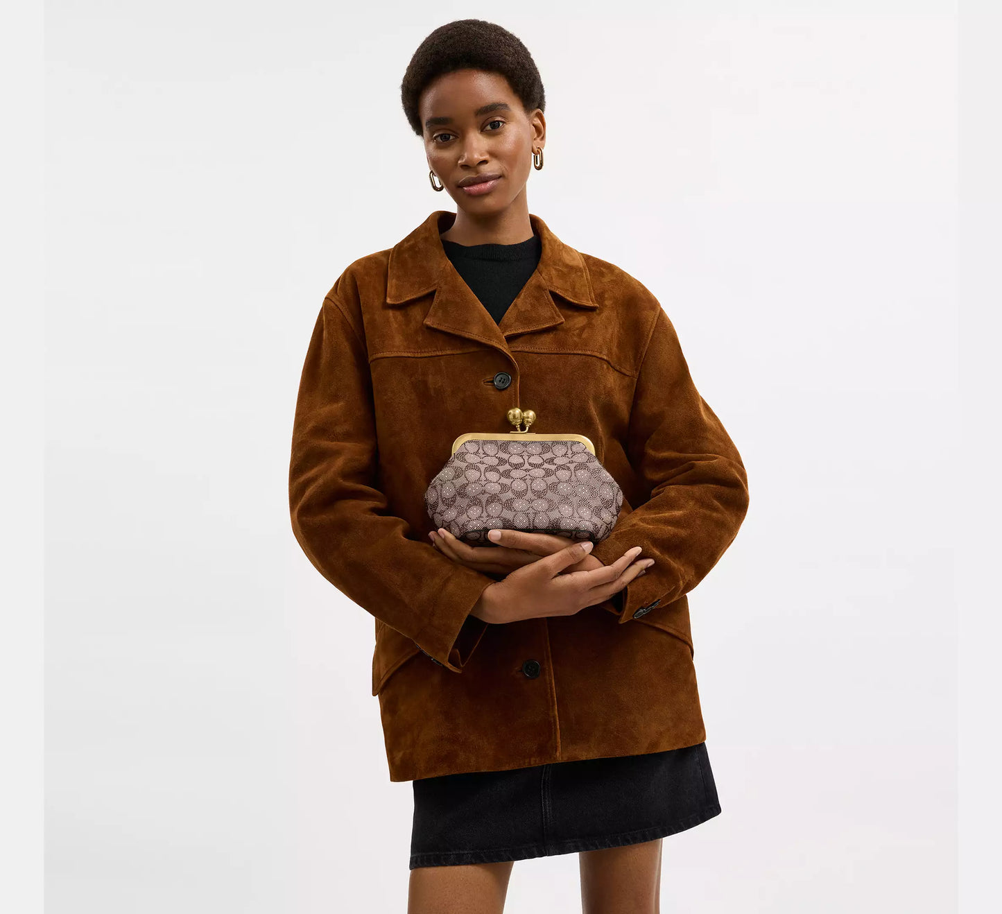 Kisslock Frame Bag 16 In Crystal Signature Jacquard