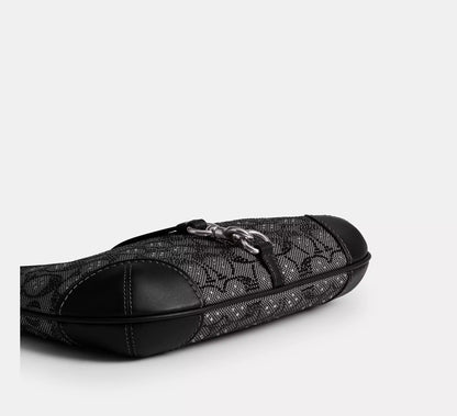 Hamptons Hobo Bag In Crystal Signature Jacquard